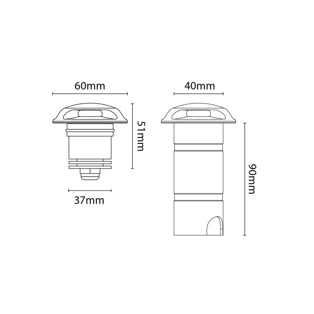 Markbelysning SG ARMATUREN Luna Deco 3O