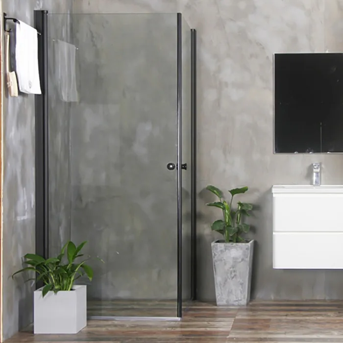Duschhörna Bathlife Mångsidig Rak Dörr 700 + Rak Dörr 700 Sva Dörr 700 + Dörr 700 Svart