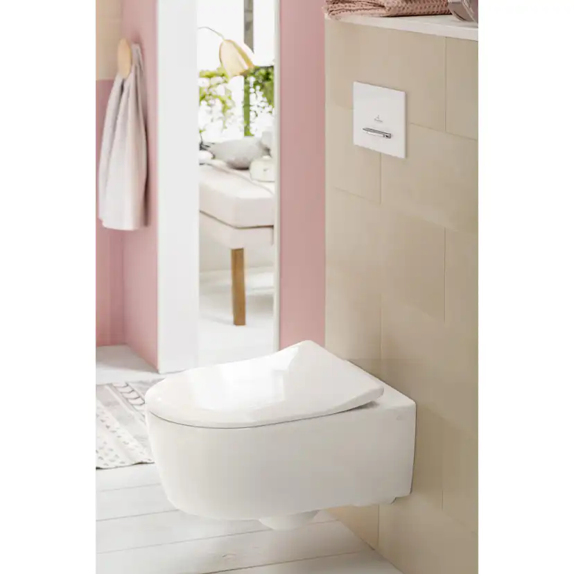 Spolknapp Villeroy & Boch ViConnect installationssystemen 92 Blankgrått glas