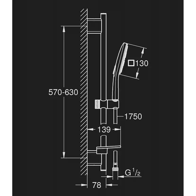 Duschset Grohe Vitalio SmartActive Cube 130