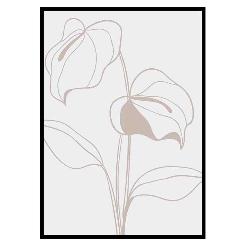 Poster Gallerix Line Art Flower No2