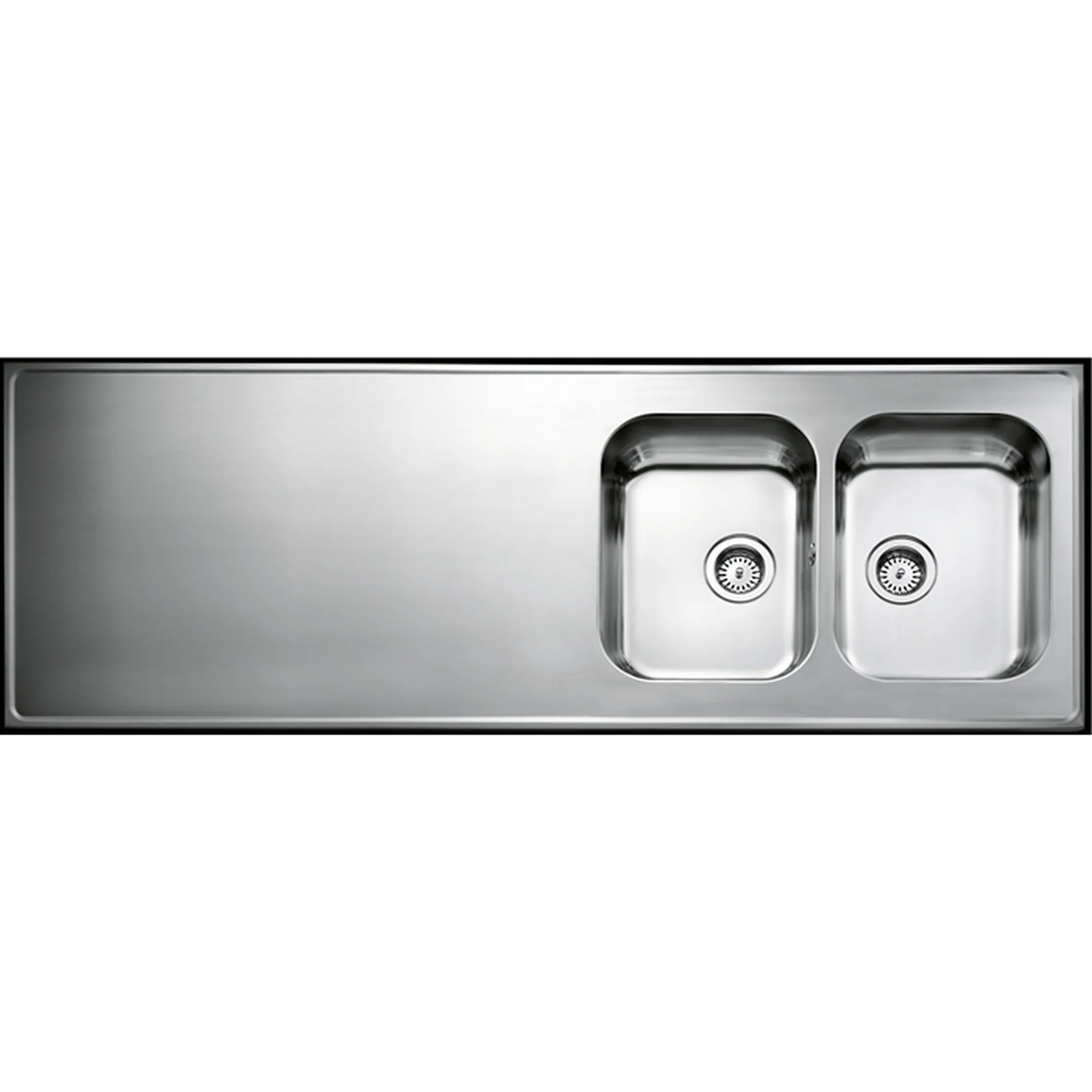 Heltäckande Diskbänk Intra Atlantic H 610 med Korgventil och Kranhål