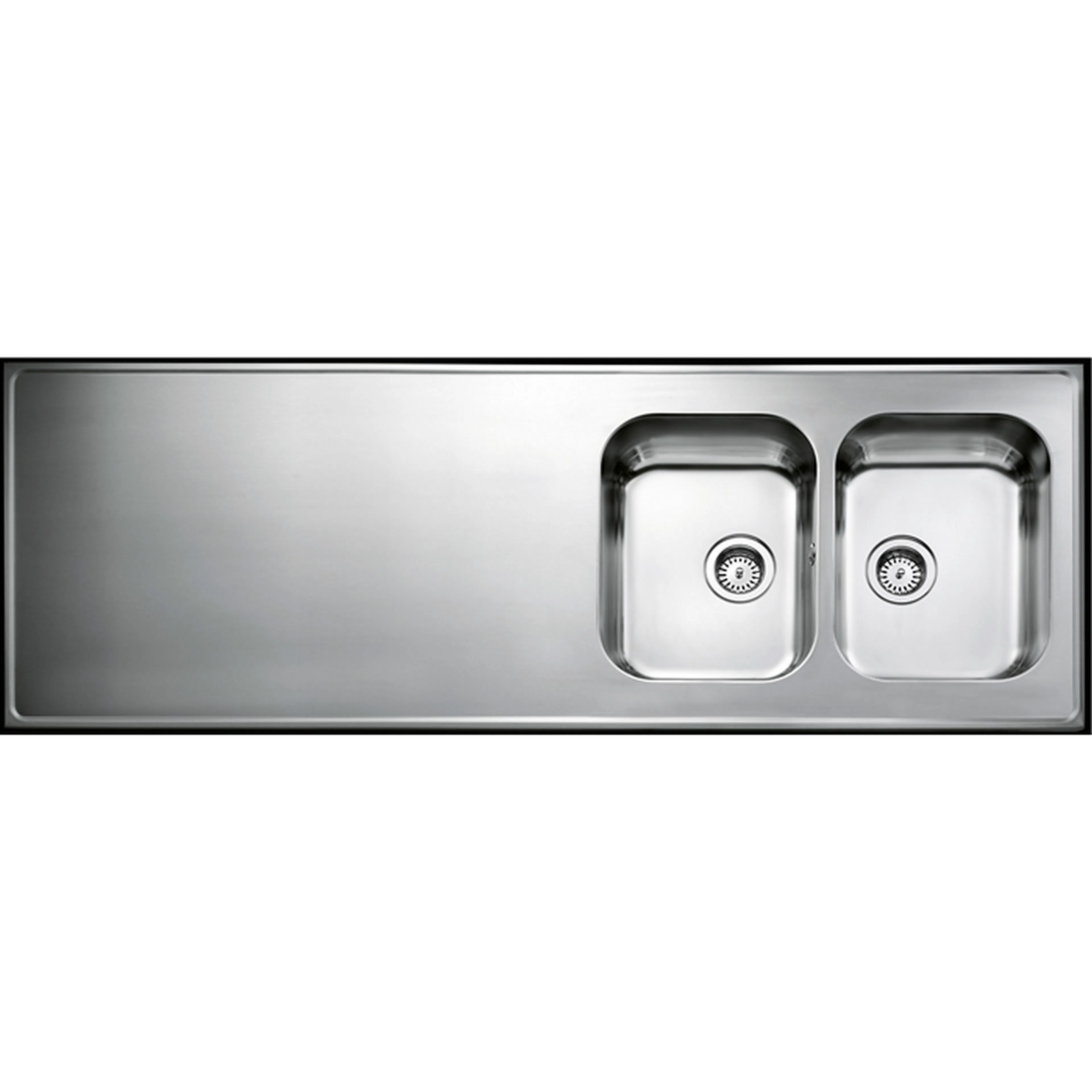 Heltäckande Diskbänk Intra Atlantic H 610 med Korgventil och Kranhål