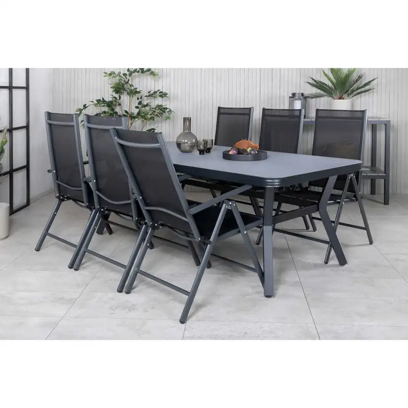 Matgrupp Venture Home Virya Matgrupp Utomhus 200cm med 6 Break Positionsstolar