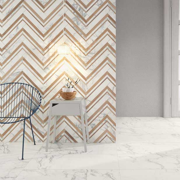 Klinker Coem Ceramiche Marmor B. Carrara Matt Vit 30x60 cm