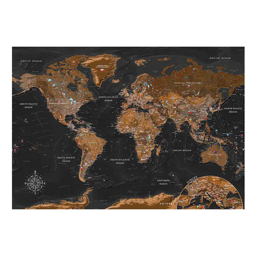 Fototapet Arkiio World: Stylish Map