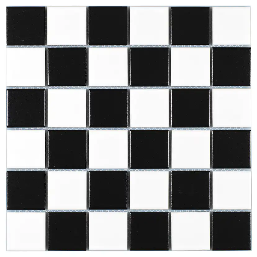 Klinkermosaik Arredo Titan Mix Svart/Vit Matt 5x5 cm