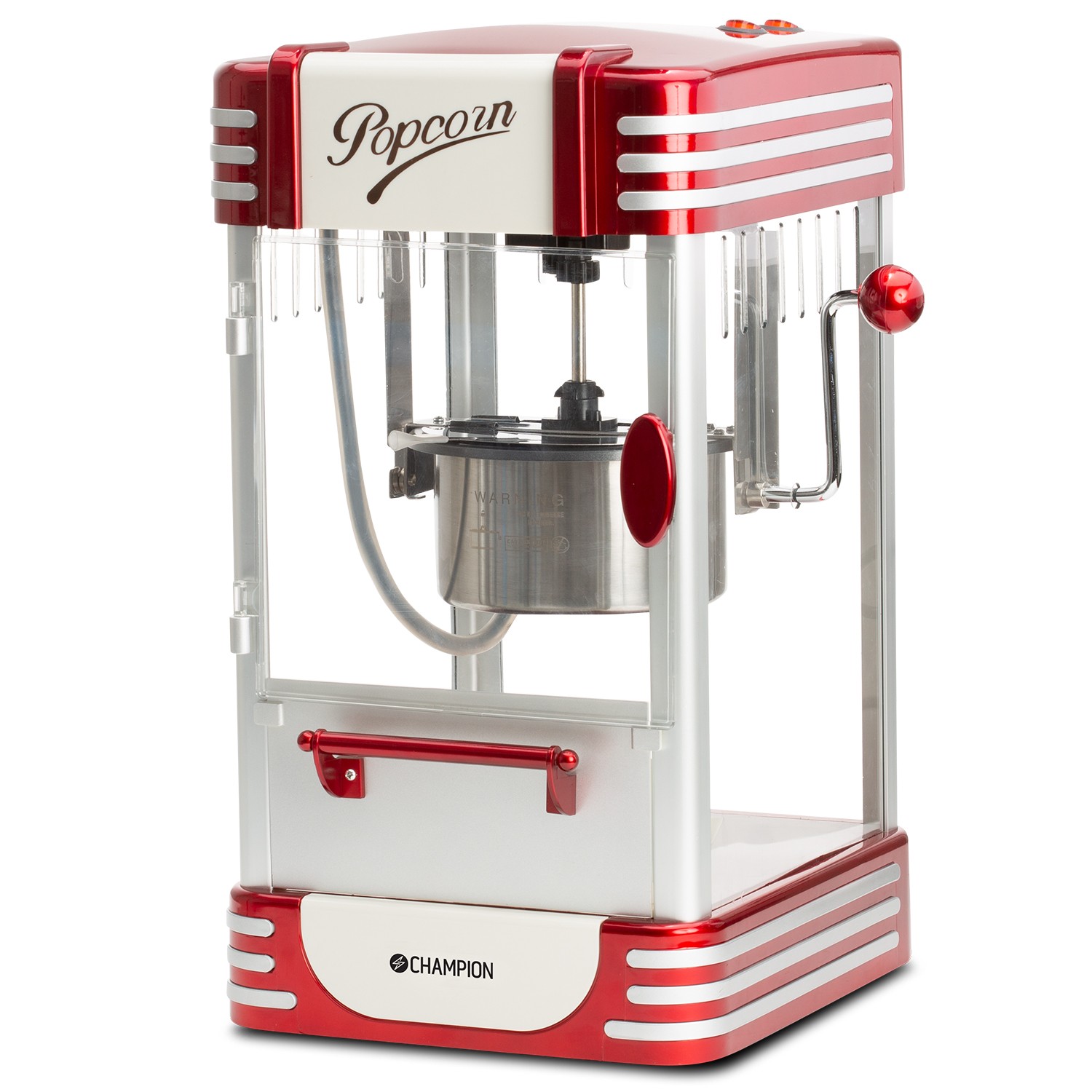 Popcornmaskin Champion Retro XL PCM406 Röd Metallic