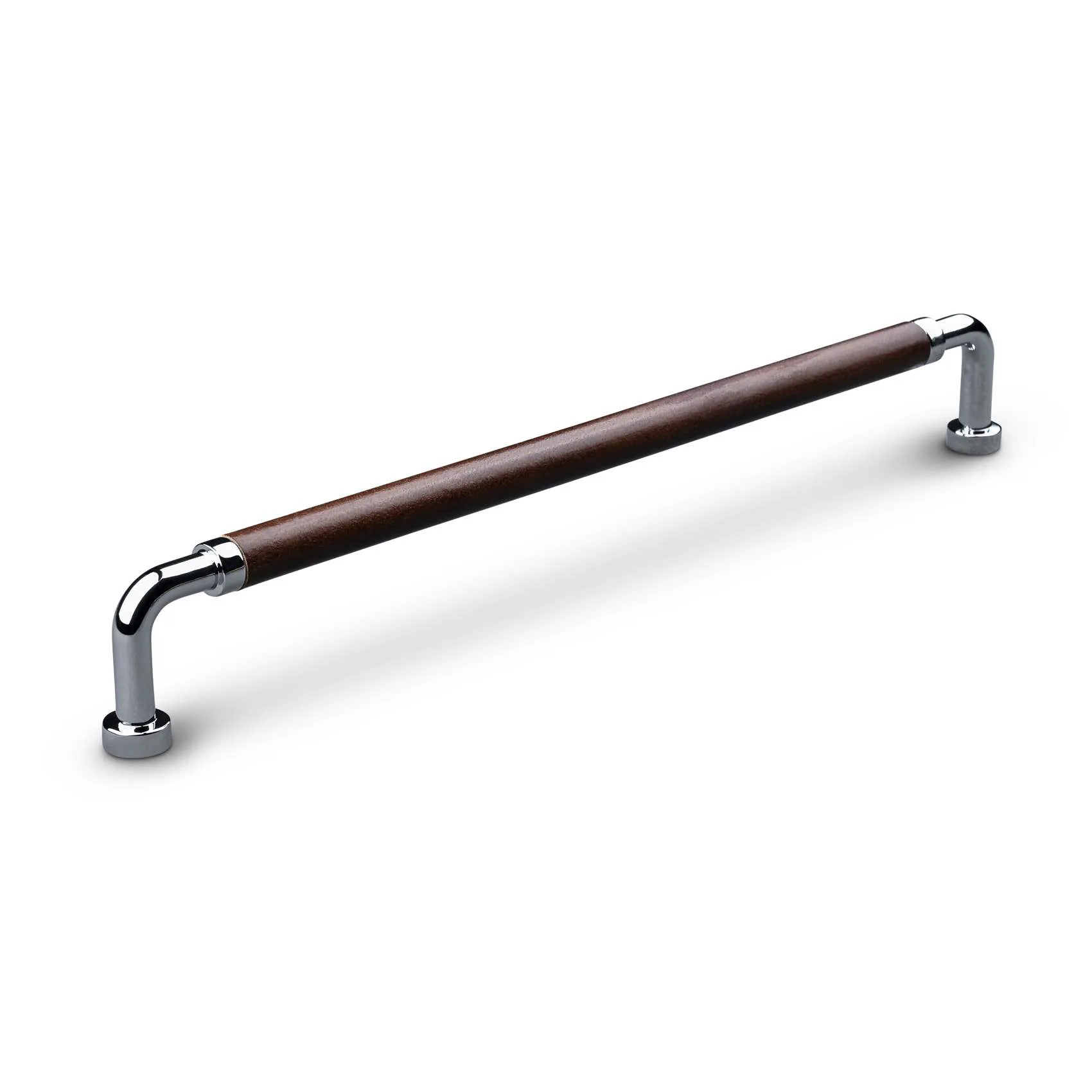 HANDTAG POSTA CC224 KROM BRUN LÄDER SVEPT Brun/Krom, Längd: 236 mm