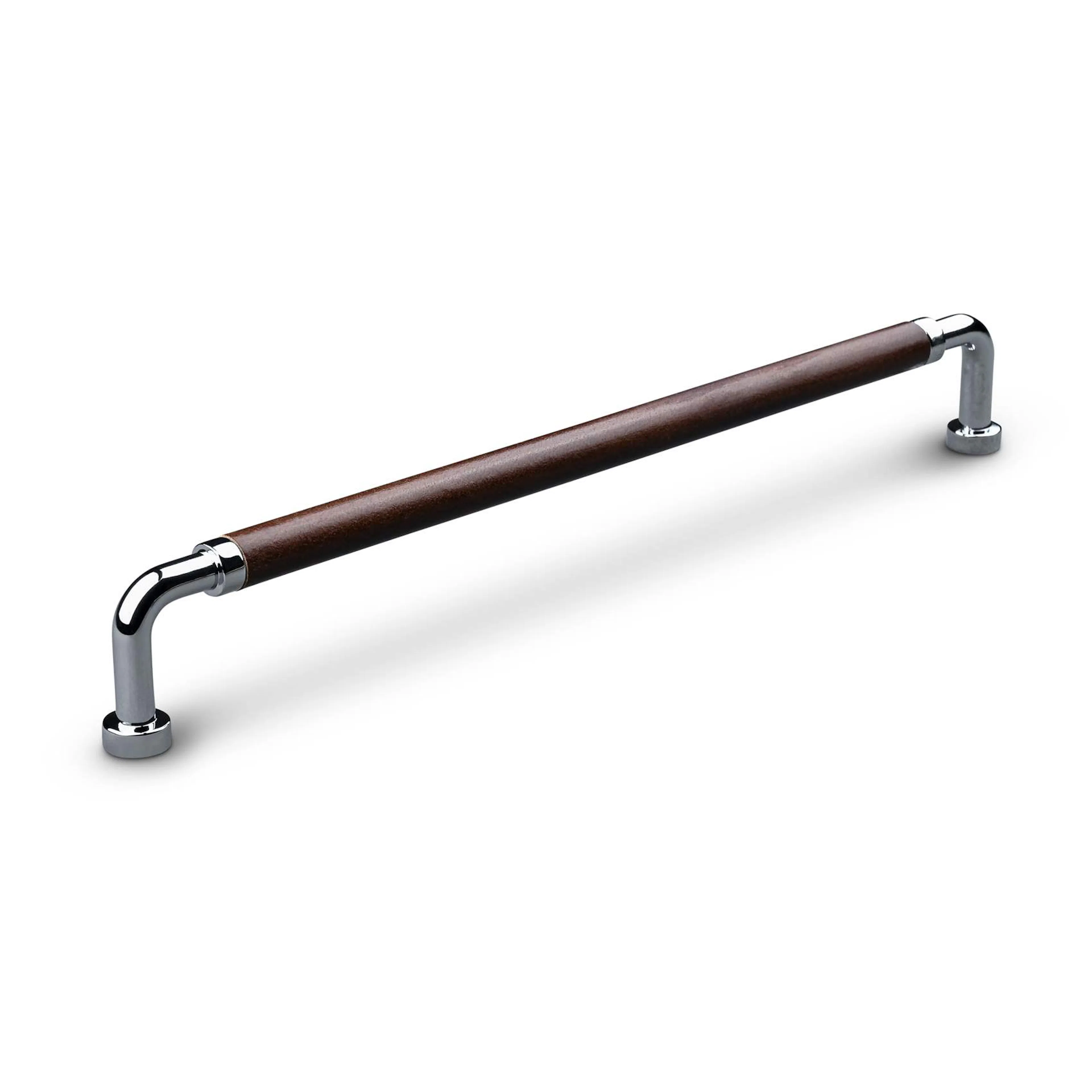 HANDTAG POSTA CC224 KROM BRUN LÄDER SVEPT Brun/Krom, Längd: 236 mm