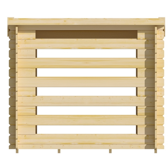 Vedbod Luoman Lillevilla Joulukka 2,4 m² Vedförvaring med Pulpettak i Lösvirke