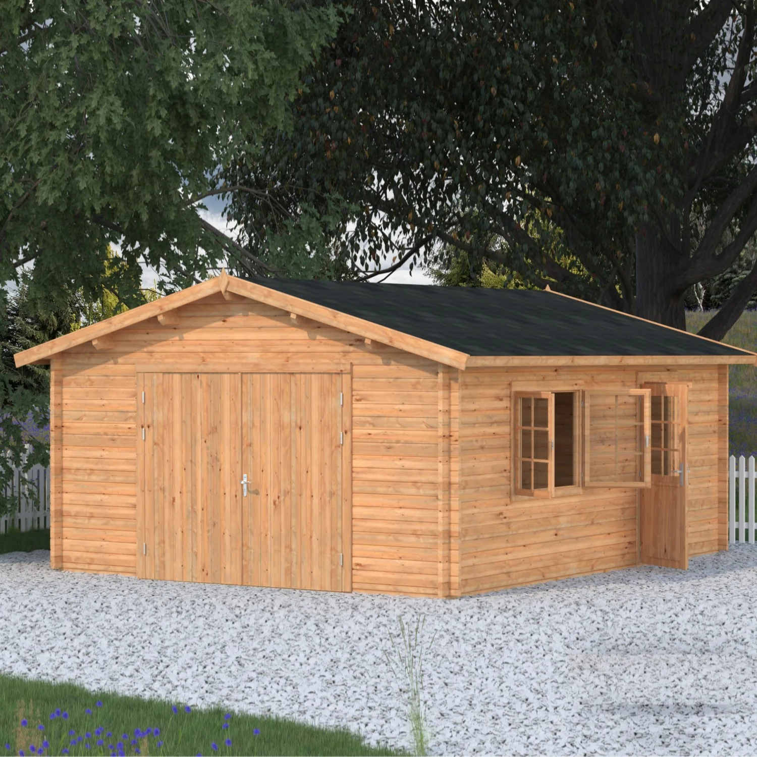 Garage Palmako Roger 23,9 m2 med Dörr