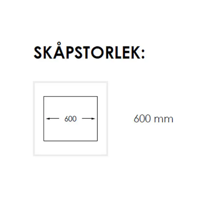 Diskho Nordic Tech Radius Solid 500 för Kök och Tvättstuga, Rostfri