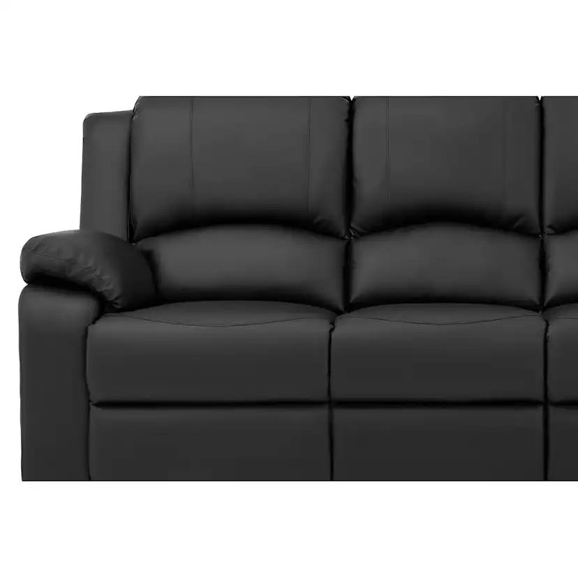 Norbo Reclinersoffa 4-sits Konstläder Svart