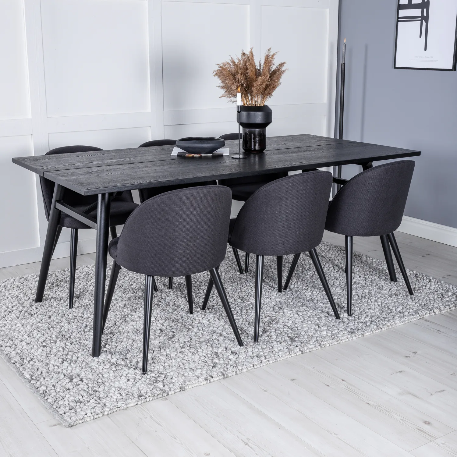 Matgrupp Venture Home Salt med 6 Valentina Stolar Polyestertyg