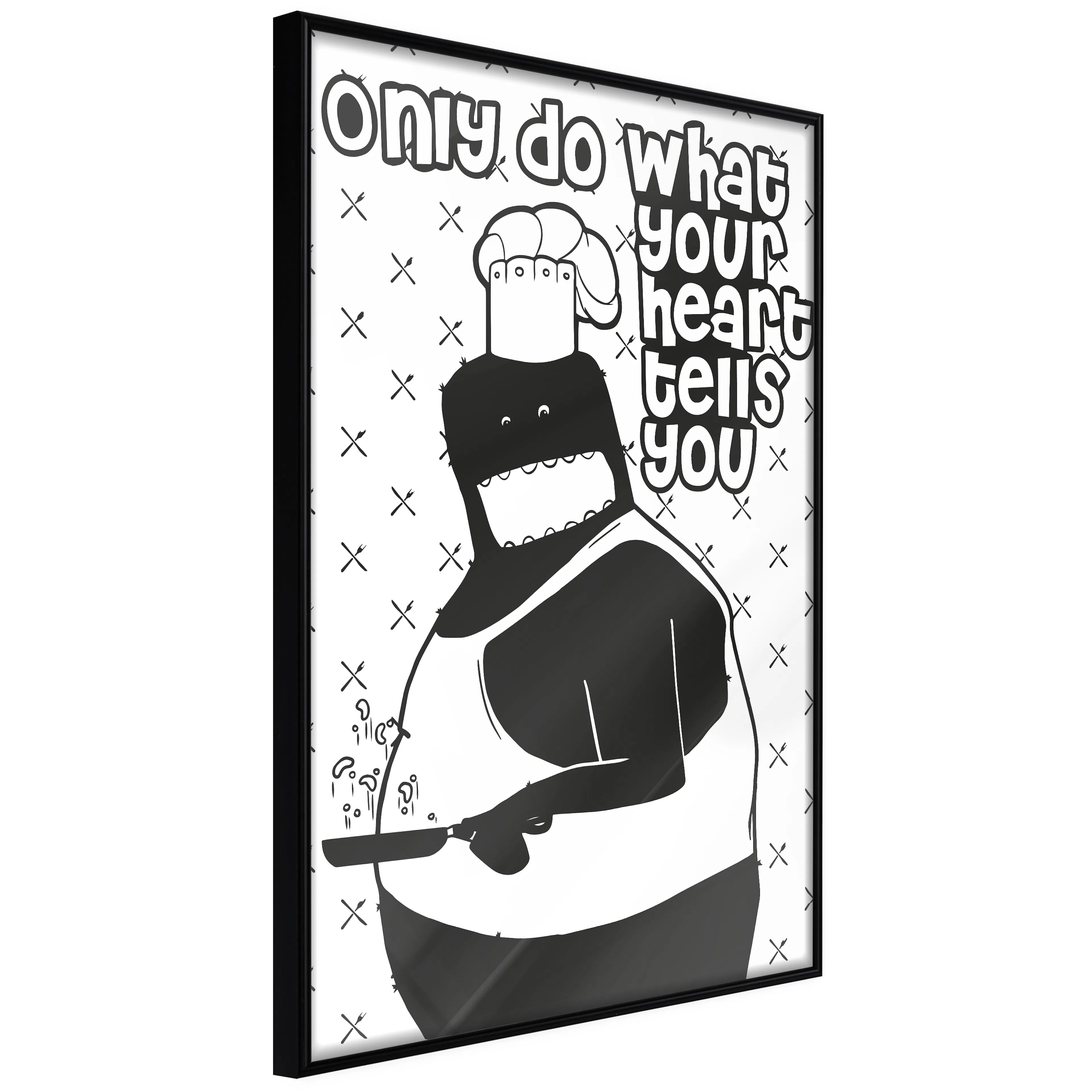 Affisch - Only Do What Your Heart Tells You [Poster] 40x60 Svart ram, 40x60 cm