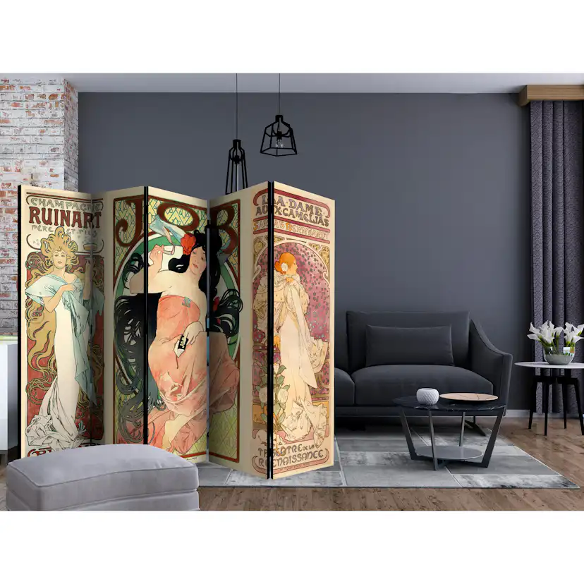 Rumsavdelare Arkiio Alphonse Mucha Women's II 225x172 cm