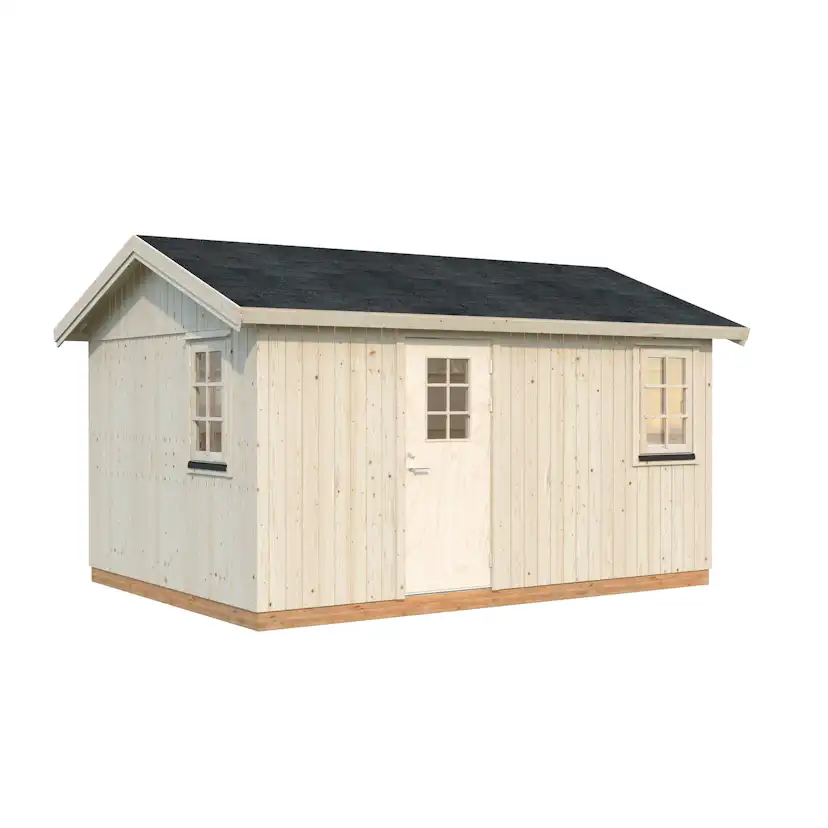 Friggebod Palmako Hedwig 13,6 m² Komplett Stuga med Sadeltak