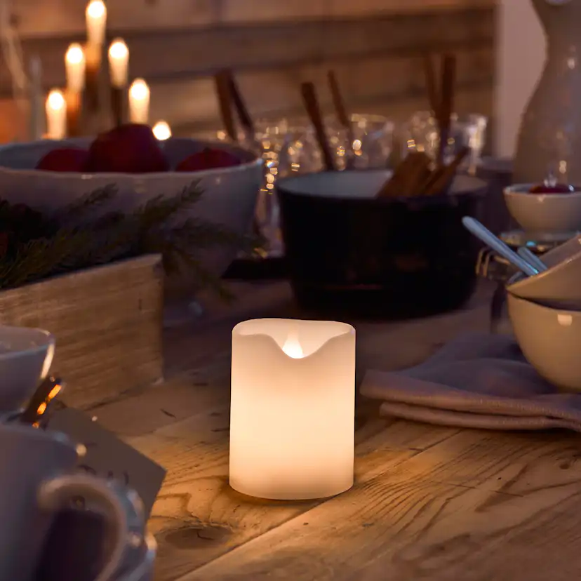 Vaxljus Gnosjö Konstsmide med Timer LED 10x8 cm