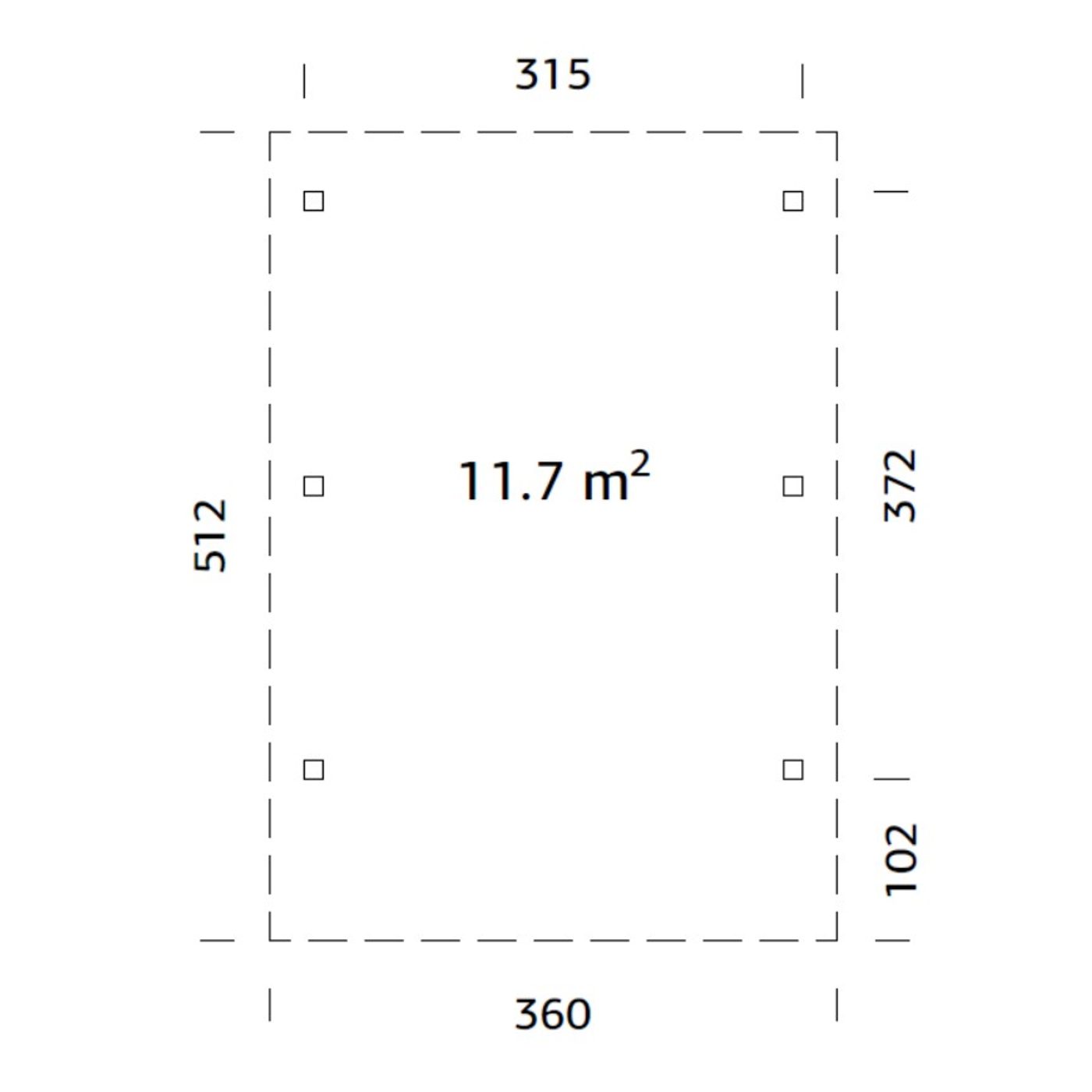 Carport Palmako Karl 11,7 m2