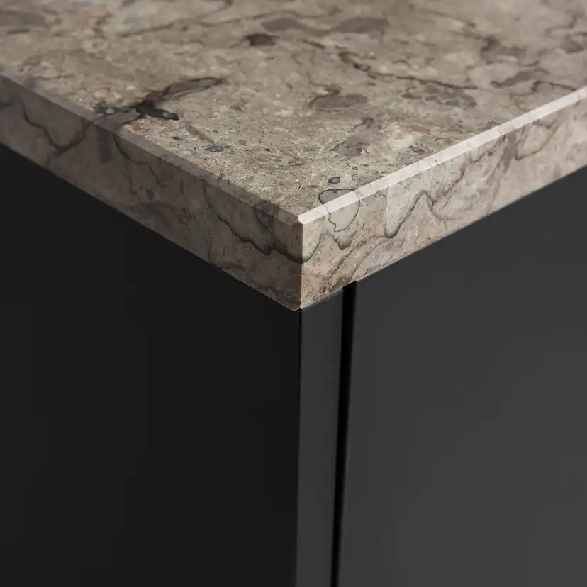 Bänkskiva Miller Badrum Sten City med 2 Underlimmade Tvättställ