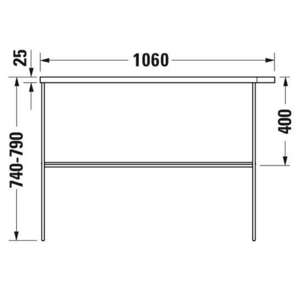 Benställning Duravit DuraSquare Golvstående till Tvättställ