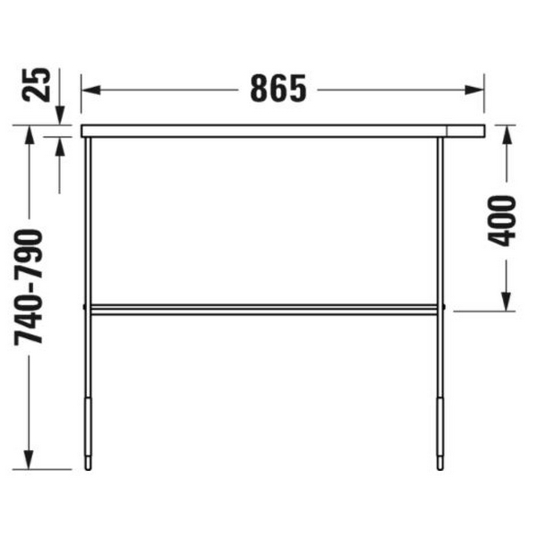 Benställning Duravit DuraSquare Golvstående till Tvättställ
