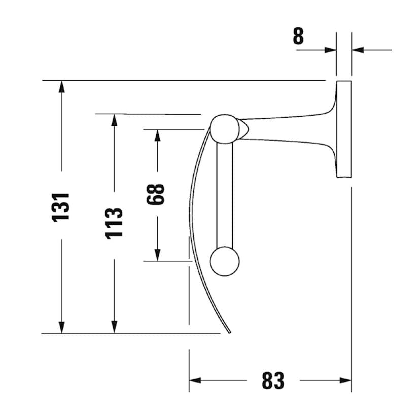 Toalettpappershållare Duravit Starck T 009940 med Lock