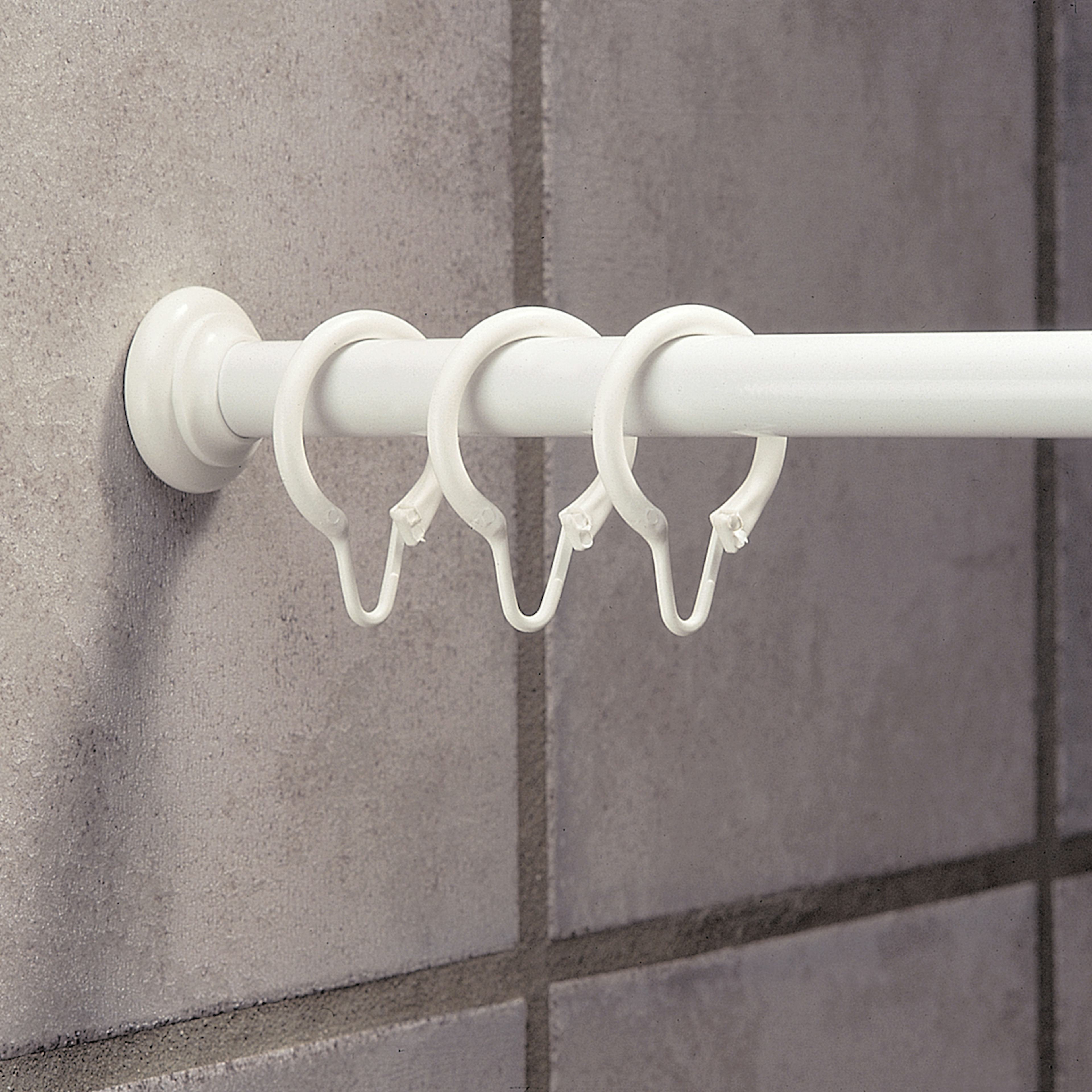 Duschring Debel Med Låsning Vit 12st