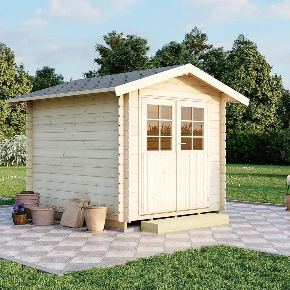 Förråd Luoman Lillevilla Mansikka Friggebod Byggsats i Trä med Sadeltak