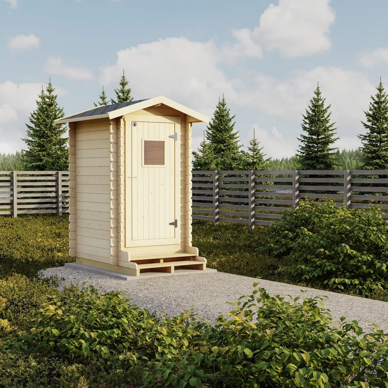 Utedass Luoman Lillevilla Leinikki 1,7 m² Byggsats med Sadeltak i Lösvirke