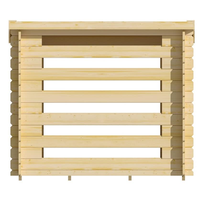 Vedbod Luoman Lillevilla Joulukka 2,4 m² Vedförvaring med Pulpettak i Lösvirke