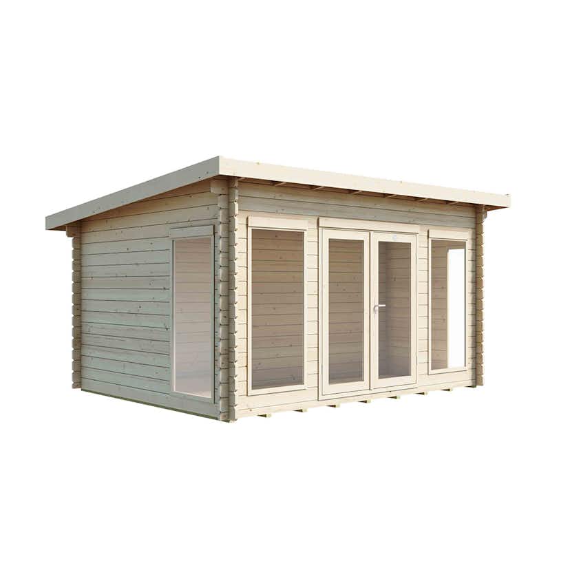 Friggebod Luoman Lillevilla Luosto 11,7 m² Komplett Stuga med Pulpettak