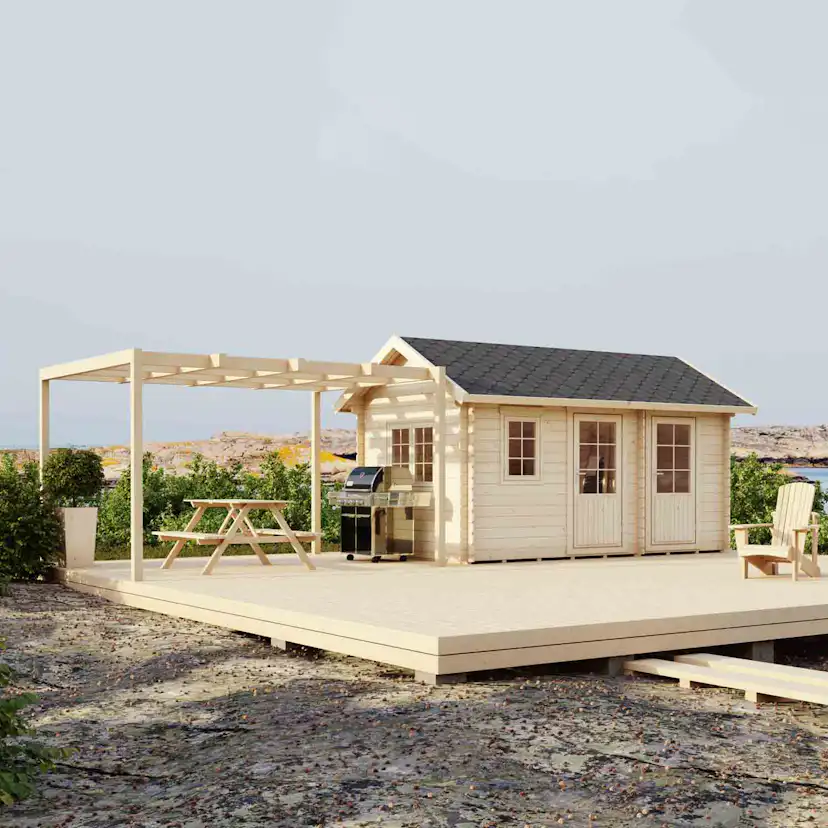 Friggebod Luoman Lillevilla 95 11,3 m² Byggsats Förråd i Trä med Sadeltak