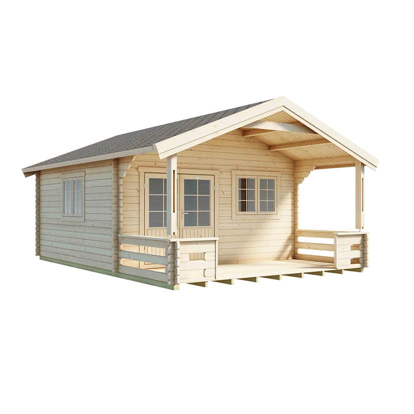 Attefallshus Luoman Lillevilla Saimaa 19,8 m² Komplett Stuga med Sadeltak