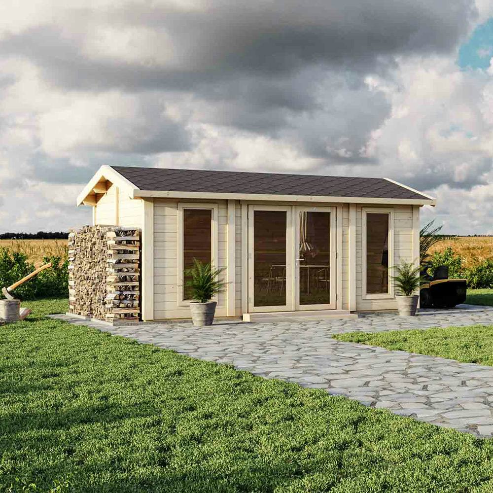 Attefallshus Luoman Lillevilla Pemu 15 m² Komplett Stuga med Sadeltak