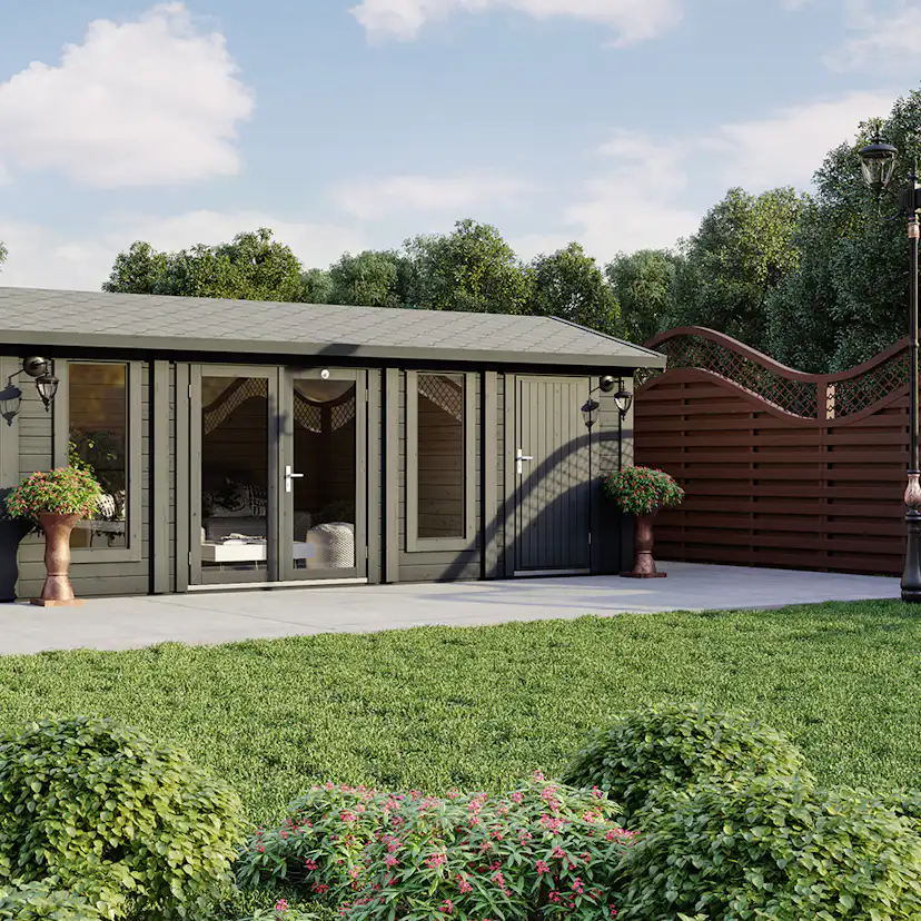 Attefallshus Luoman Lillevilla Kumpunen 18m² Komplett Stuga med Sadeltak