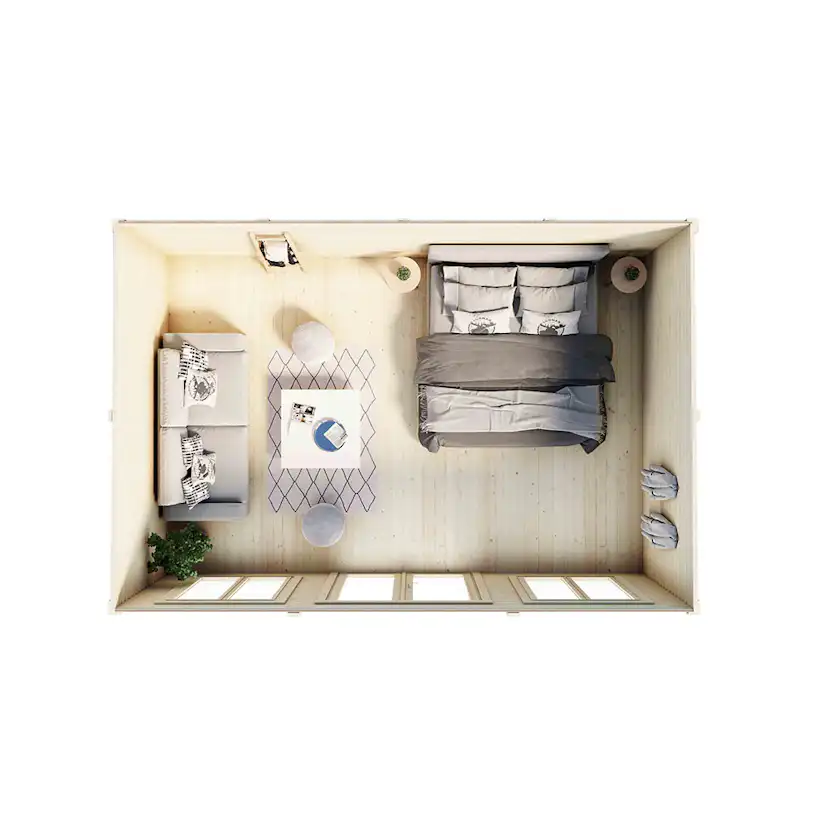 Attefallshus Luoman Lillevilla Kolima 24 m² med Pulpettak