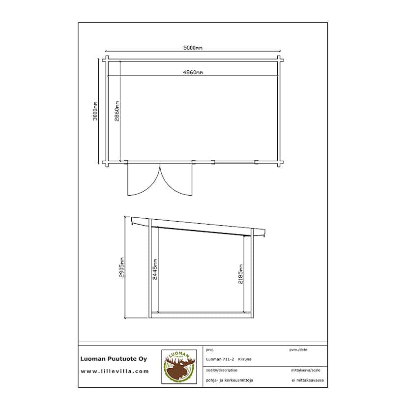 Stuga Luoman Lillevilla Kiiruna 15 m2