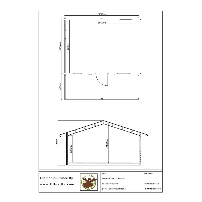 Stuga Luoman Lillevilla Ruokki 20 m2
