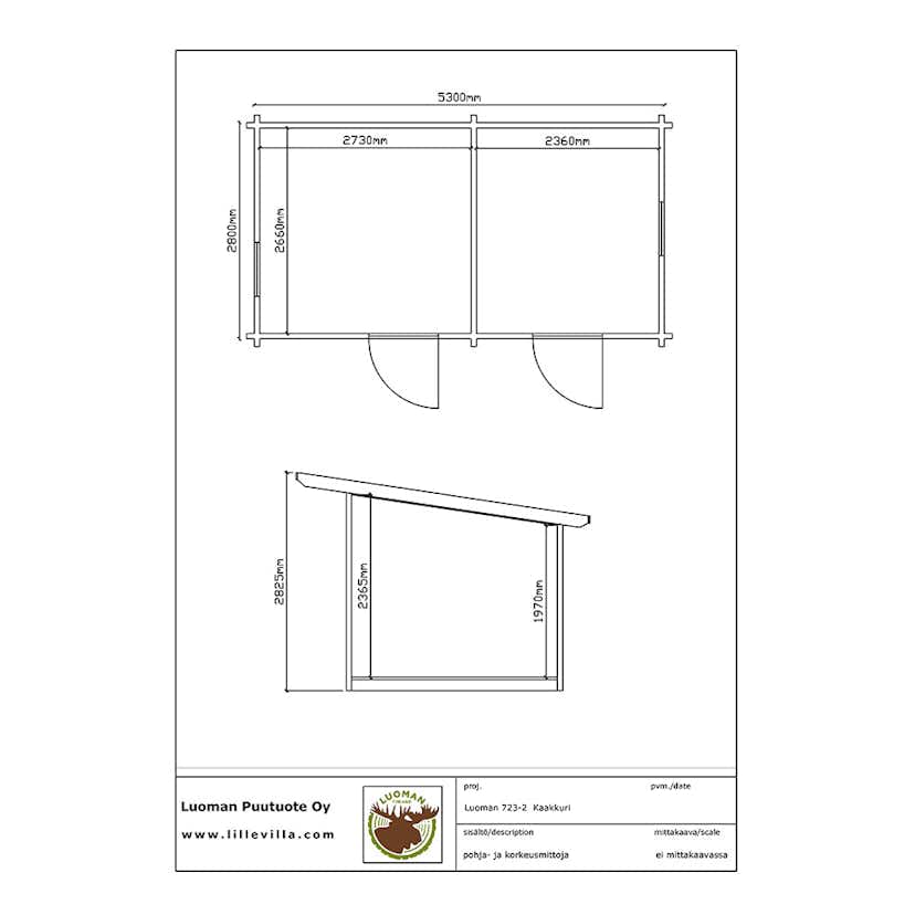 Stuga Luoman Lillevilla Kaakkuri 14,84 m2