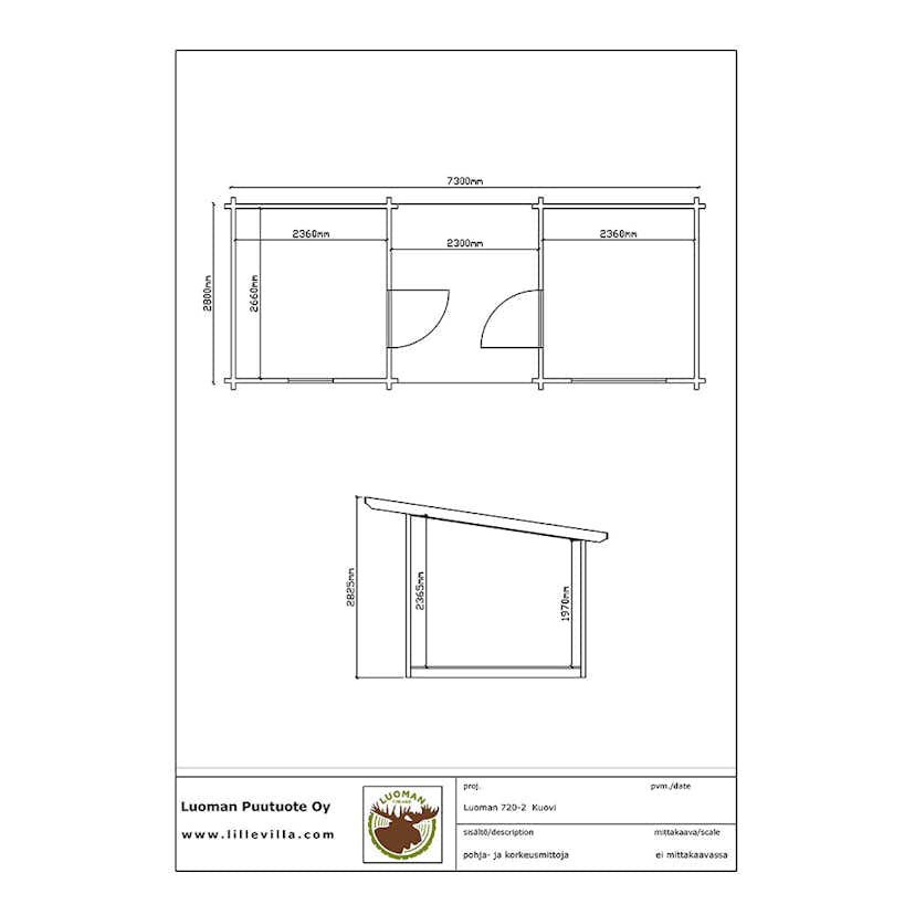 Stuga Luoman Lillevilla Kuovi 20,44 m2