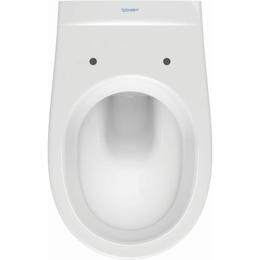 Toalettpaket Duravit D-Code med Vägghängd Toalettstol, Fixtur och Spolknapp