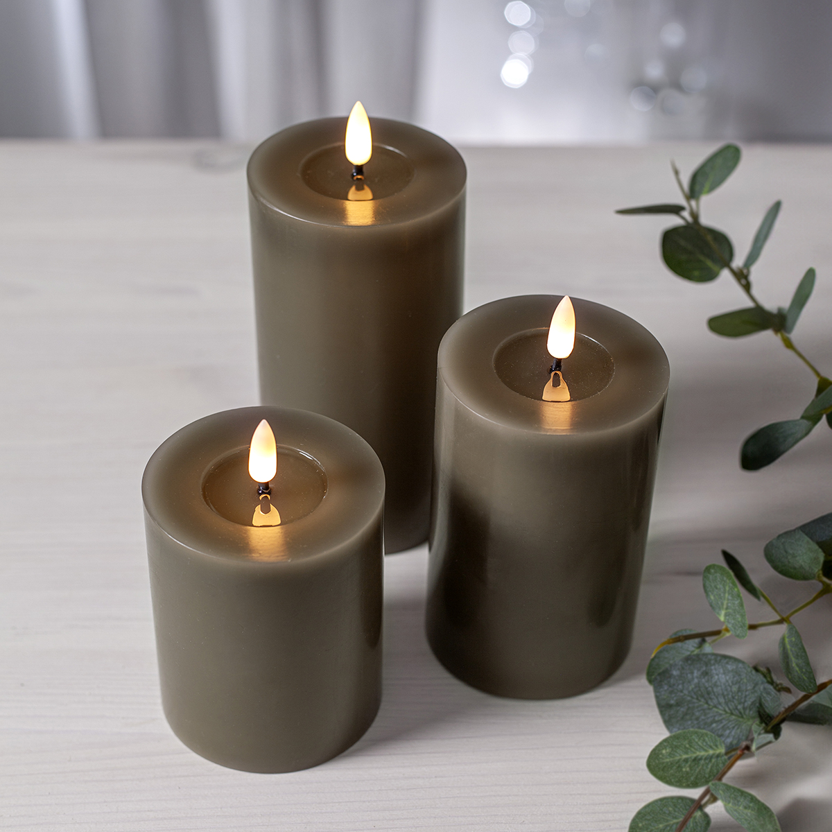 LED-Blockljus Star Trading Flamme Flow 12,5 cm