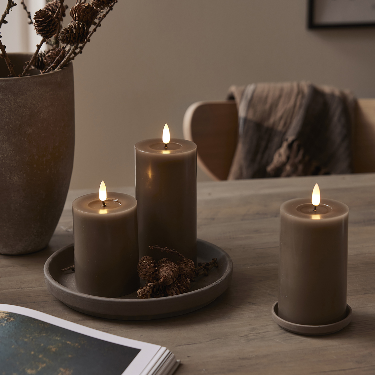 LED-Blockljus Star Trading Flamme Flow 12,5 cm