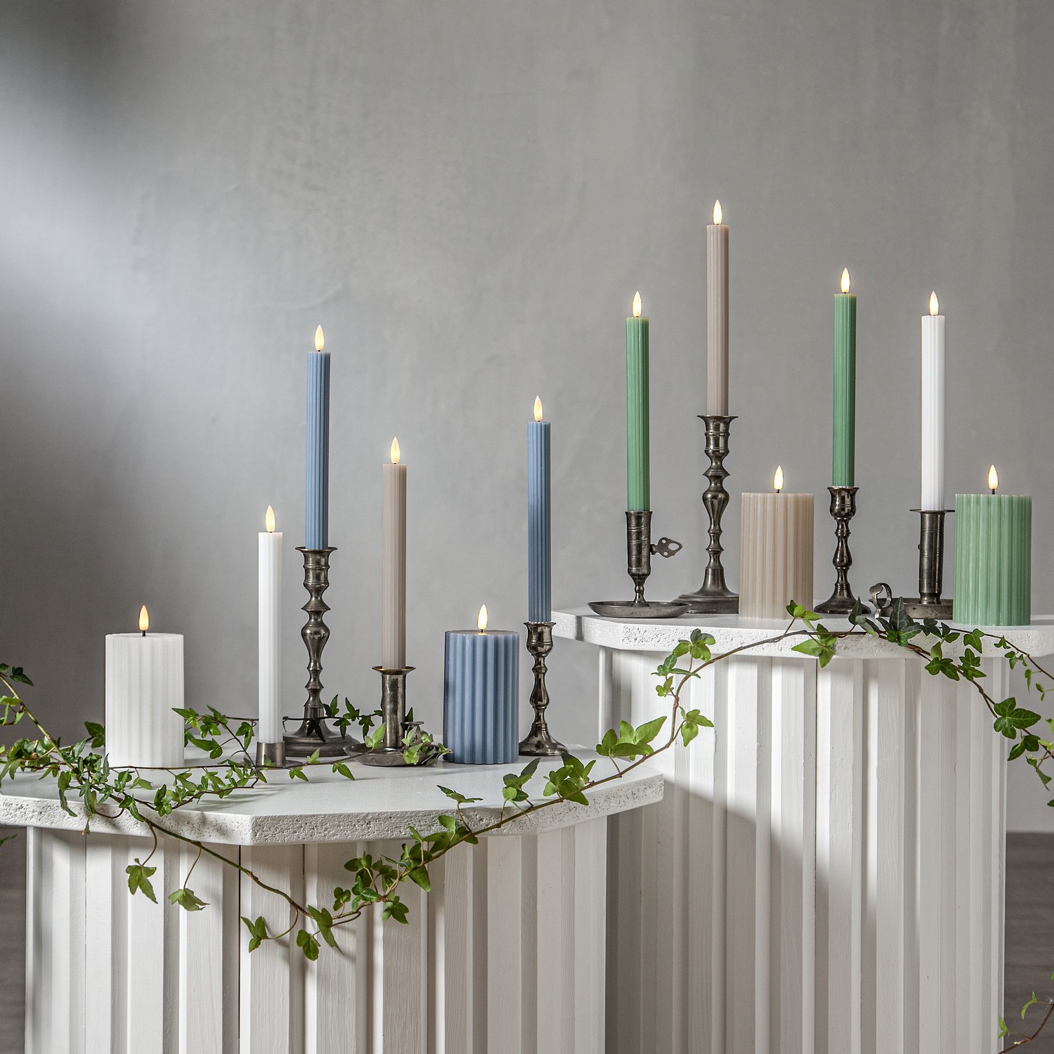 Blockljus Star Trading Flamme Stripe