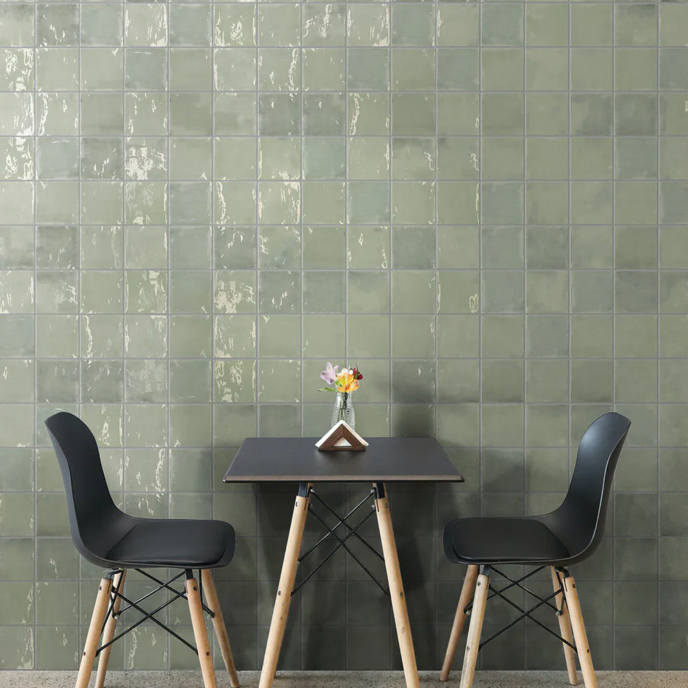 Kakel Lhådös Bristol Aquamarine 12,5x12,5 Blank cm