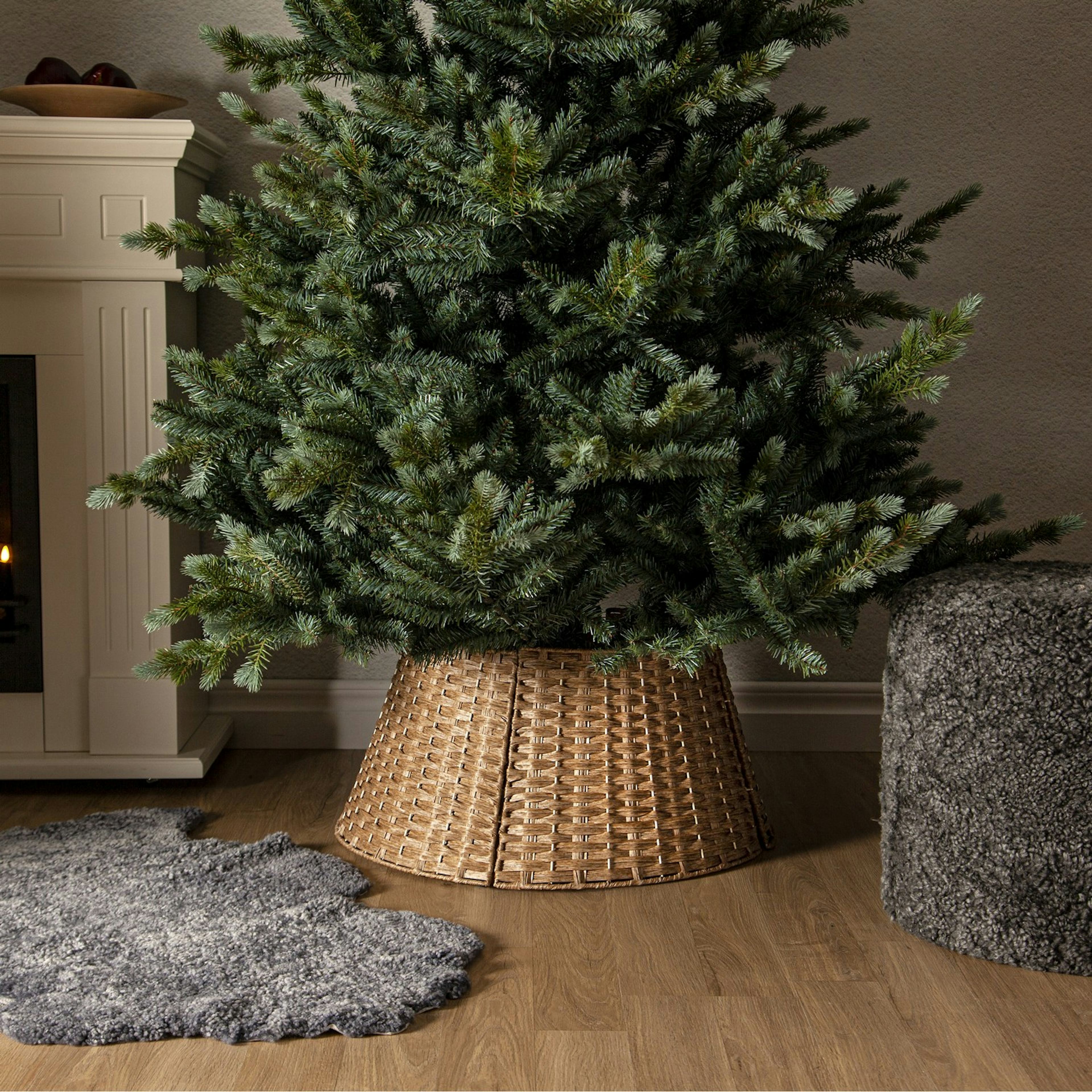 Grankorg Star Trading Korg till Julgransfot i Beige, 62x30cm