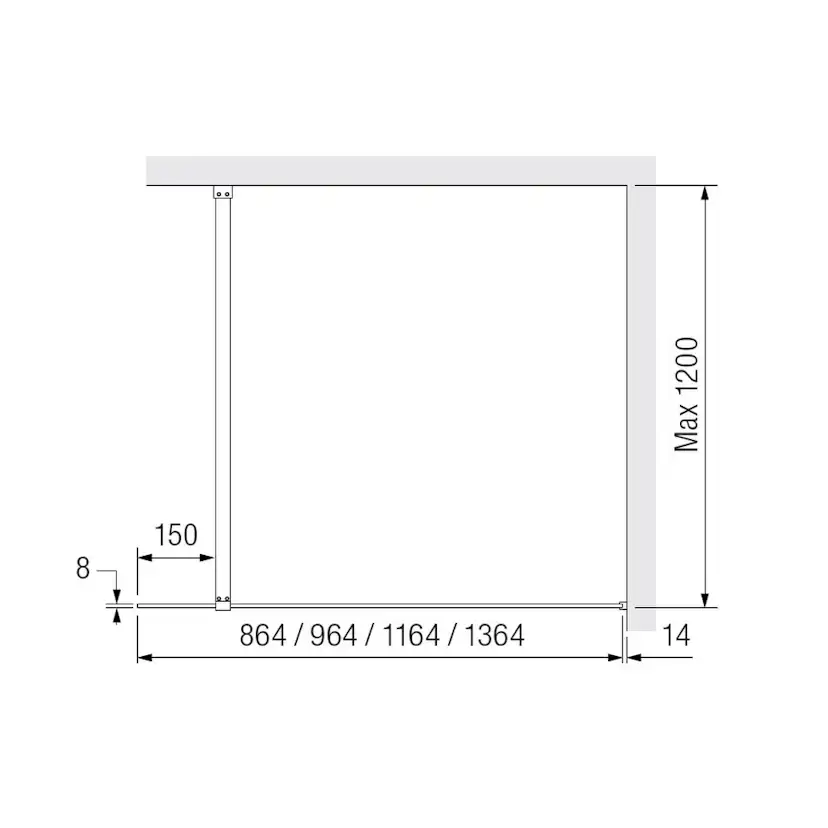 Duschvägg Alterna Luxor