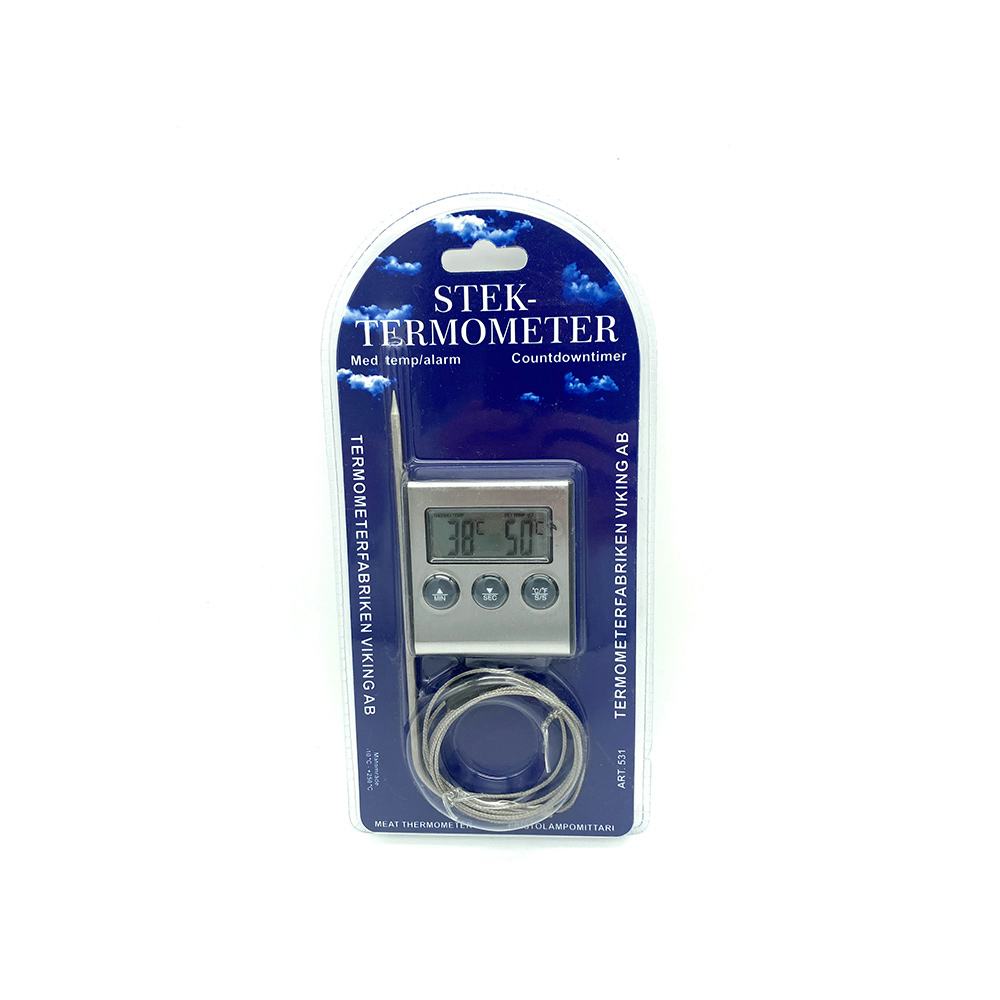 Stektermometer Termometerfabriken Viking Digital med Timer 531